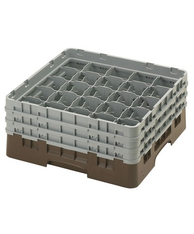 Cambro - 25S638-167 / Cesta de lavado (50 x 50 cm) copas y vasos con 25 comp. 3 alt. - dia. máx. 8,7 cm alt. máx. 17,6 cm
