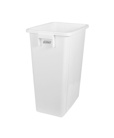 Probbax - PB-1080-WHT / Cubo de reciclaje sin tapa - 32 x 46 x 58 cm - 60 L