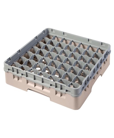 Cambro - 49S318-184 / Cesta de lavado (50 x 50 cm) copas y vasos con 49 comp. 1 alt. - dia. máx. 6 cm alt. máx. 9,4 cm