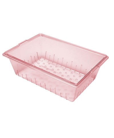 Cambro - 1826CLRCW-467 / Colador de policarbonato para cajas de almacenamiento (Rojo seguridad) - (45,7 x 66 x 12,7 cm)