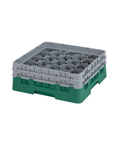 Cambro - 20S534-119 / Cesta de lavado (50 x 50 cm) para copas y vasos con 20 comp. 2 alt. - dia. máx. 9,84 cm alt. máx. 14,9 cm