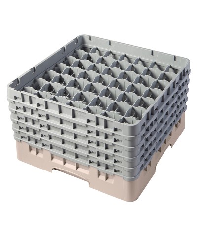 Cambro - 49S958-184 / Cesta de lavado (50 x 50 cm) copas y vasos con 49 comp. 5 alt. - dia. máx. 6 cm alt. máx. 25,8 cm