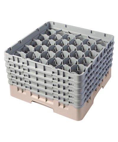 Cambro - 30S958-184 / Cesta de lavado (50 x 50 cm) copas y vasos con 30 comp. 5 alt. - dia. máx. 7,84 cm alt. máx. 25,8 cm