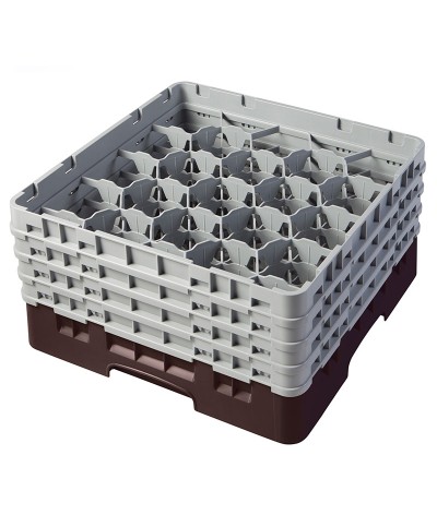 Cambro - 20S800-167 / Cesta de lavado (50 x 50 cm) para copas y vasos con 20 comp. 4 alt. - dia. máx. 9,84 cm alt. máx. 21,7 cm