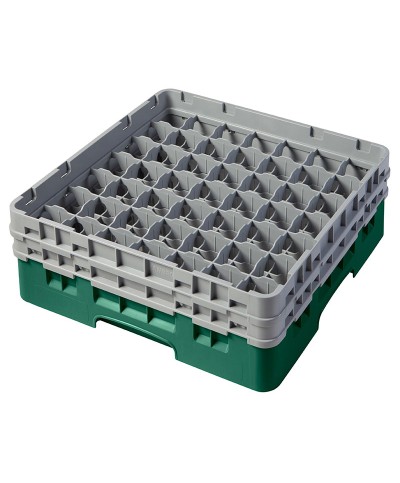 Cambro - 49S434-119 / Cesta de lavado (50 x 50 cm) copas y vasos con 49 comp. 2 alt. - dia. máx. 6 cm alt. máx. 13,5 cm