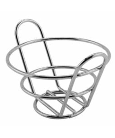 Cesta con dos asas Cromada - 11,4 cm Ø x 6,4 cm alto.