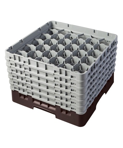 Cambro - 30S1114-167 / Cesta de lavado (50 x 50 cm) copas y vasos con 30 comp. 6 alt. - dia. máx. 7,84 cm alt. máx. 29,9 cm
