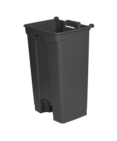 Probbax - SO-1290-GRY-BASE / Cubo de basura con pedal y con ruedas - 50 x 41,2 x 82 cm - 90 L