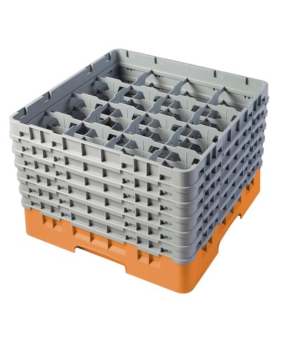 Cambro - 16S1114-166 / Cesta lavado (50 x 50 cm) para copas y vasos con 16 comp. 6 alt. - dia. máx. 10,9 cm alt. máx. 29,9 cm