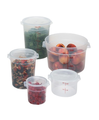 Cambro - RFS4PP-190 / Recipiente redondo de polipropileno - (20,8 cm de Ø) - (profundidad: 21,8 cm) - (3,8 litros)