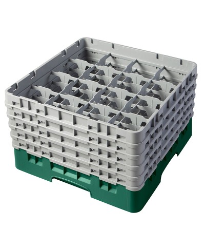 Cambro - 16S958-119 / Cesta de lavado (50 x 50 cm) para copas y vasos con 16 comp. 5 alt. - dia. máx. 10,9 cm alt. máx. 25,8 cm
