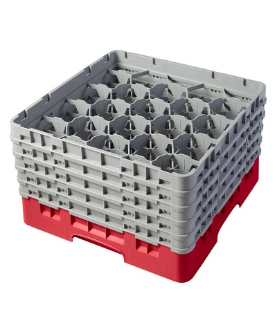 Cambro - 20S958-163 / Cesta de lavado (50 x 50 cm) copas y vasos con 20 comp. - 5 alt. - dia. máx. 9,84 cm alt. máx. 25,8 cm