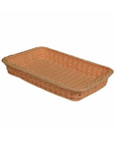 Cesta rectangular imitación mimbre - 45,7 x 31,1 cm x 6,4 cm prof.