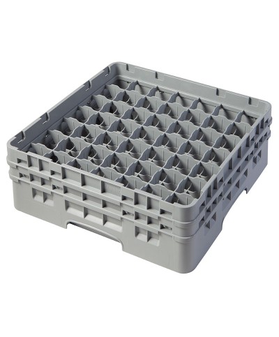 Cambro - 49S434-151 / Cesta de lavado (50 x 50 cm) copas y vasos con 49 comp. 2 alt. - dia. máx. 6 cm alt. máx. 13,5 cm