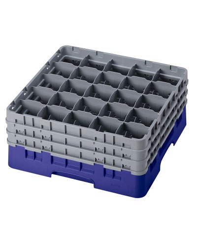 Cambro - 25S738-186 / Cesta de lavado (50 x 50 cm) copas y vasos con 25 comp. 3 alt. - dia. máx. 8,7 cm alt. máx. 20 cm