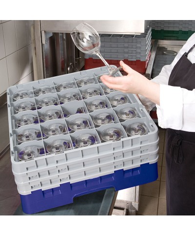 Cambro - 25S738-186 / Cesta de lavado (50 x 50 cm) copas y vasos con 25 comp. 3 alt. - dia. máx. 8,7 cm alt. máx. 20 cm