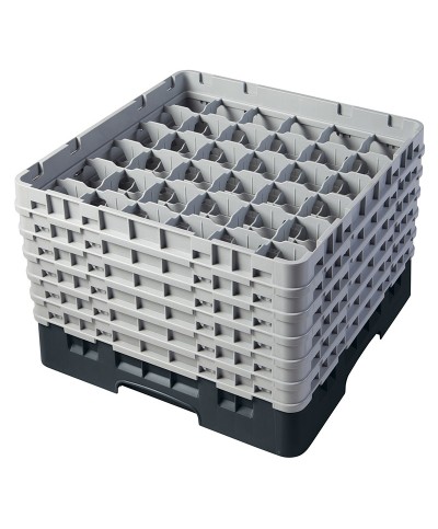Cambro - 36S1114-110 / Cesta de lavado (50 x 50 cm) copas y vasos con 36 comp. 6 alt. - dia. máx. 7,2 cm alt. máx. 29,9 cm