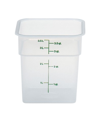Cambro - 4SFSPP-190 / Recipiente cuadrado de polipropileno - (18,5 x 18,5 x 18,7 cm) - (3,8 litros)