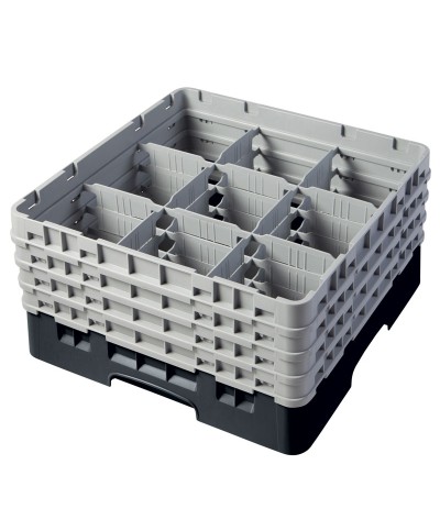 Cambro - 9S800-110 / Cesta de lavado (50 x 50 cm) para copas y vasos con 9 comp. 4 alt. - dia. máx. 14,8 cm alt. máx. 21,7 cm