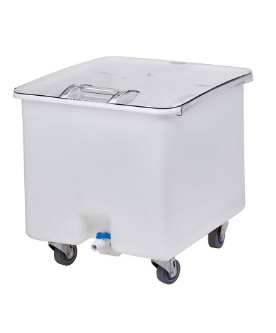Cambro - CC32-148 / Carro para ingredientes y lavado de verduras con tapa recta y grifo - (121 litros) - (61 x 56 x 58,5 cm)