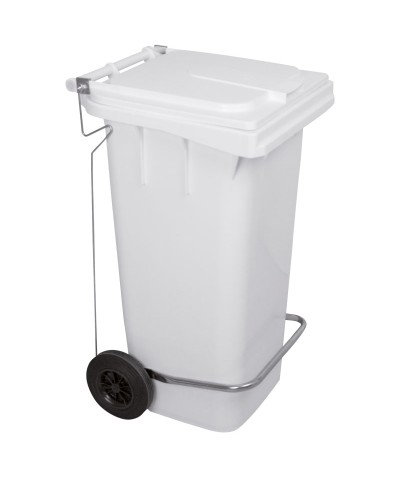 Probbax - SO-1120-WHT / Cubo con pedal -94 x 56 x 50 cm - 120 L
