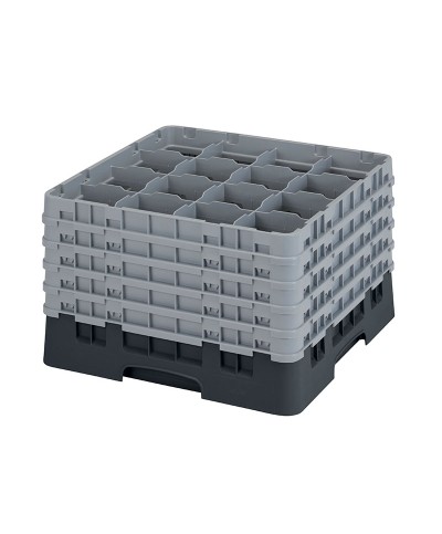 Cambro - 16S1058-110 / Cesta lavado (50 x 50 cm) para copas y vasos con 16 comp. 5 alt. - dia. máx. 10,9 cm alt. máx. 28,2 cm