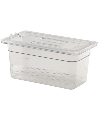 Cambro - 30CWCHN-135 / Tapa con muesca y asa de policarbonato GN 1/3 - (17,6 x 32,5 cm)