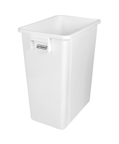 Probbax - PB-1140-WHT / Papelera 40L - 47,5 x 39,5 x 26 cm - Blanco
