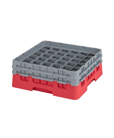 Cambro - 36S434-163 / Cesta de lavado (50 x 50 cm) copas y vasos con 36 comp. 2 alt. - dia. máx. 7,2 cm alt. máx. 13,5 cm