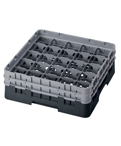 Cambro - 25S434-110 / Cesta de lavado (50 x 50 cm) copas y vasos con 25 comp. 2 alt. - dia. máx. 8,7 cm alt. máx. 13,5 cm