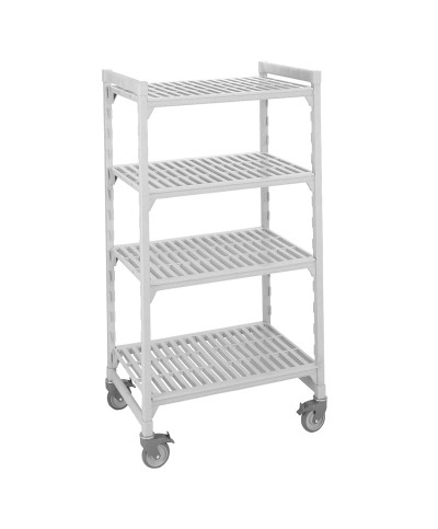 Cambro - MPMU4717V4PKG / Estantería móvil ventilada con 4 estantes, 177 cm de alto, fondo 40 cm y longitud 78 cm
