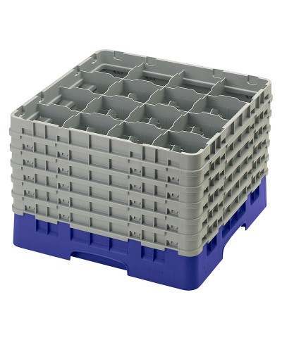 Cambro - 16S1214-186 / Cesta lavado (50 x 50 cm) para copas y vasos con 16 comp. 6 alt. - dia. máx. 10,9 cm alt. máx. 32,3 cm