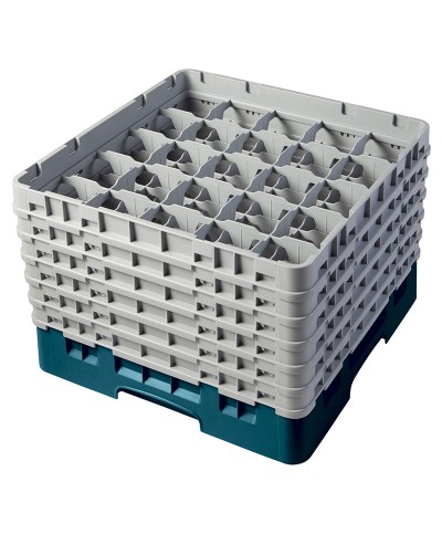Cambro - 25S1214-414 / Cesta de lavado (50 x 50 cm) copas y vasos con 25 comp. 6 alt. - dia. máx. 8,7 cm alt. máx. 32,3 cm