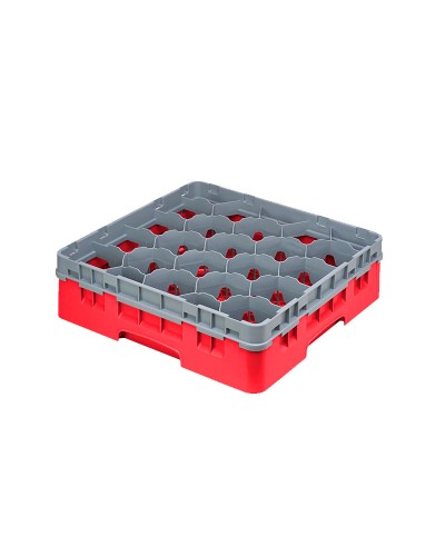 Cambro - 20S418-163 / Cesta de lavado (50 x 50 cm) para copas y vasos con 20 comp. 1 alt. - dia. máx. 9,84 cm alt. máx. 11,8 cm