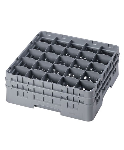 Cambro - 25S534-151 / Cesta de lavado (50 x 50 cm) copas y vasos con 25 comp. 2 alt. - dia. máx. 8,7 cm alt. máx. 14,9 cm