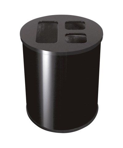 Probbax - WB-1261-BLA / Papelera para separación de residuos - 25,5 cm Ø x 30,8 cm - 40 L