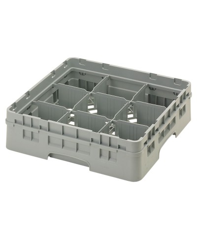 Cambro - 9S318-151 / Cesta de lavado de (50 x 50 cm) para copas y vasos con 9 comp. 1 alt. - dia. máx. 14,8 cm alt. máx. 9,4 cm