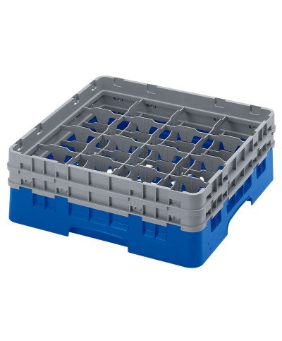 Cambro - 16S434-168 / Cesta de lavado (50 x 50 cm) para copas y vasos con 16 comp. 2 alt. - dia. máx. 10,9 cm alt. máx. 13,5 cm