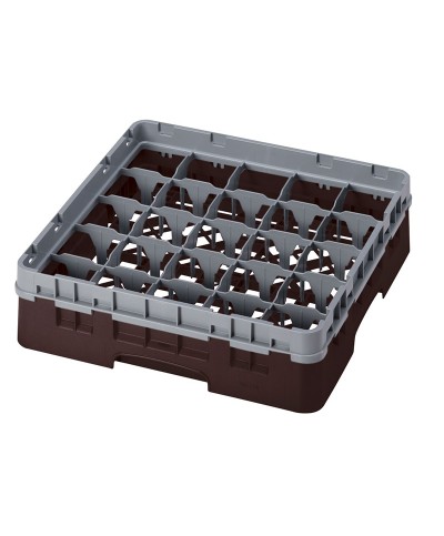 Cambro - 25S318-167 / Cesta de lavado (50 x 50 cm) copas y vasos con 25 comp. 1 alt. - dia. máx. 8,7 cm alt. máx. 9,4 cm
