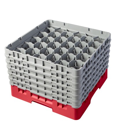 Cambro - 30S1114-163 / Cesta de lavado (50 x 50 cm) copas y vasos con 30 comp. 6 alt. - dia. máx. 7,84 cm alt. máx. 29,9 cm
