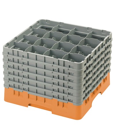 Cambro - 16S1214-166 / Cesta lavado (50 x 50 cm) para copas y vasos con 16 comp. 6 alt. - dia. máx. 10,9 cm alt. máx. 32,3 cm