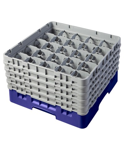 Cambro - 25S1058-186 / Cesta de lavado (50 x 50 cm) copas y vasos con 25 comp. 5 alt. - dia. máx. 8,7 cm alt. máx. 28,2 cm