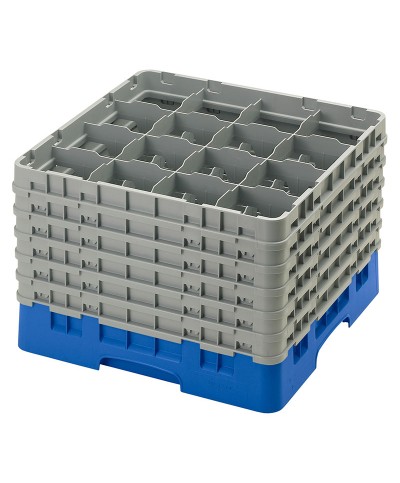 Cambro - 16S1214-168 / Cesta lavado (50 x 50 cm) para copas y vasos con 16 comp. 6 alt. - dia. máx. 10,9 cm alt. máx. 32,3 cm