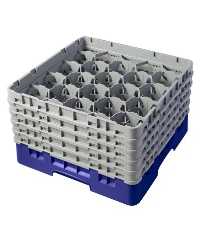 Cambro - 20S958-186 / Cesta de lavado (50 x 50 cm) copas y vasos con 20 comp. - 5 alt. - dia. máx. 9,84 cm alt. máx. 25,8 cm