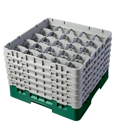 Cambro - 25S1214-119 / Cesta de lavado (50 x 50 cm) copas y vasos con 25 comp. 6 alt. - dia. máx. 8,7 cm alt. máx. 32,3 cm