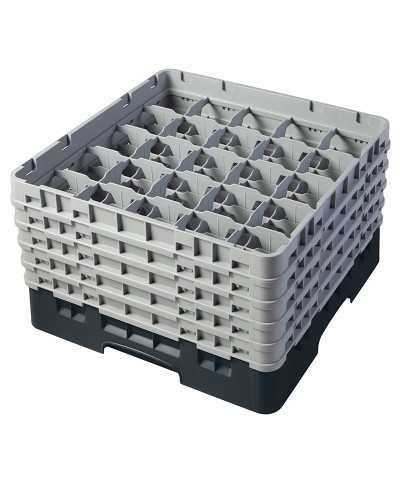 Cambro - 25S958-110 / Cesta de lavado (50 x 50 cm) copas y vasos con 25 comp. 5 alt. - dia. máx. 8,7 cm alt. máx. 25,8 cm