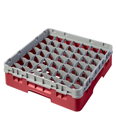 Cambro - 49S318-416 / Cesta de lavado (50 x 50 cm) copas y vasos con 49 comp. 1 alt. - dia. máx. 6 cm alt. máx. 9,4 cm