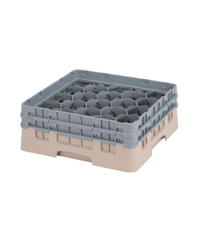 Cambro - 20S434-184 / Cesta de lavado (50 x 50 cm) para copas y vasos con 20 comp. 2 alt. - dia. máx. 9,84 cm alt. máx. 13,5 cm