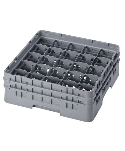 Cambro - 25S434-151 / Cesta de lavado (50 x 50 cm) copas y vasos con 25 comp. 2 alt. - dia. máx. 8,7 cm alt. máx. 13,5 cm