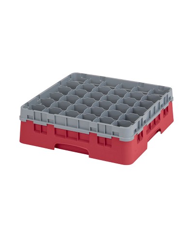 Cambro - 36S418-416 / Cesta de lavado (50 x 50 cm) copas y vasos con 36 comp. 1 alt. - dia. máx. 7,2 cm alt. máx. 11,8 cm